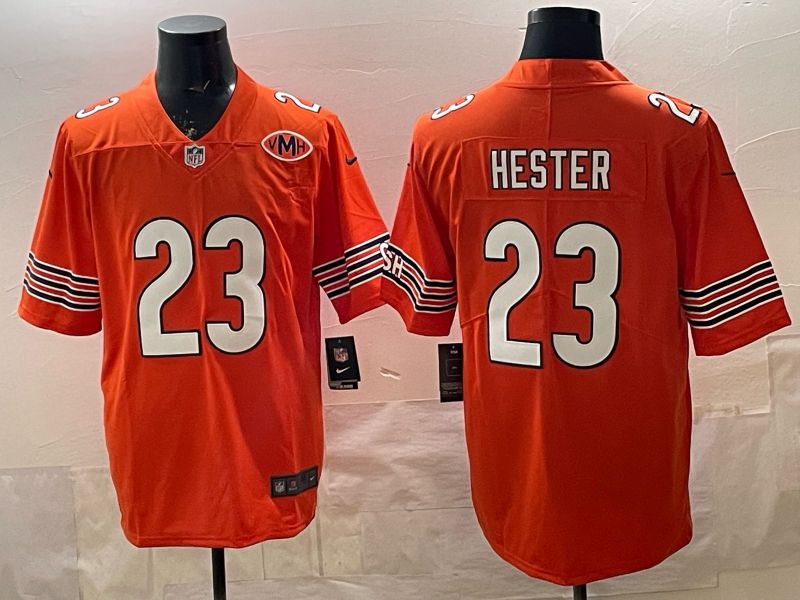 Men 2026 Chicago Bears #23 Hester orange Limited Nike NFL Jersey style 02